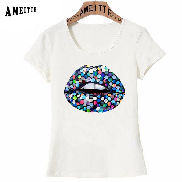 rainbow sequin lips print t-shirt summer women short sleeve make up art t-shirt cute girl casual tees ameitte fashion woman, White
rainbow sequin lips print t-shirt summer women short sleeve make up art t-shirt cute girl casual tees ameitte fashion woman, White