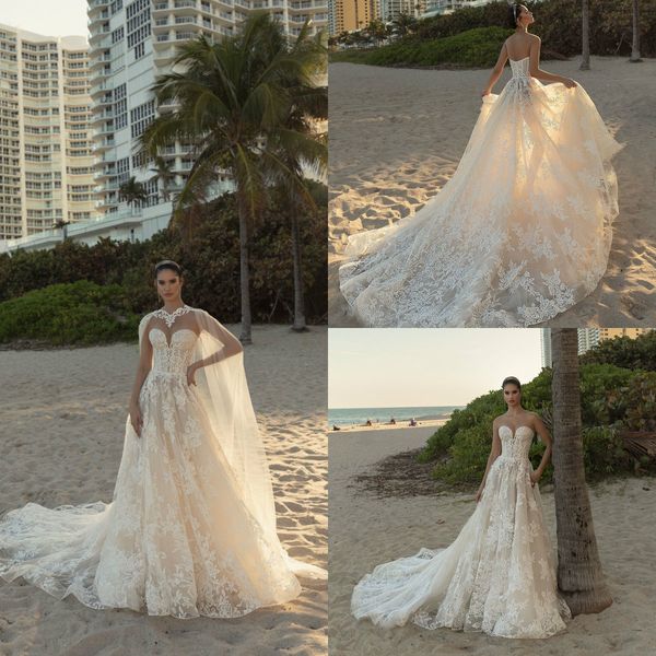 crystal design beach wedding dresses with wrap a line sweep train lace appliqued bohemia wedding dress custom made boho robes de mariée, White
crystal design beach wedding dresses with wrap a line sweep train lace appliqued bohemia wedding dress custom made boho robes de mariée, White