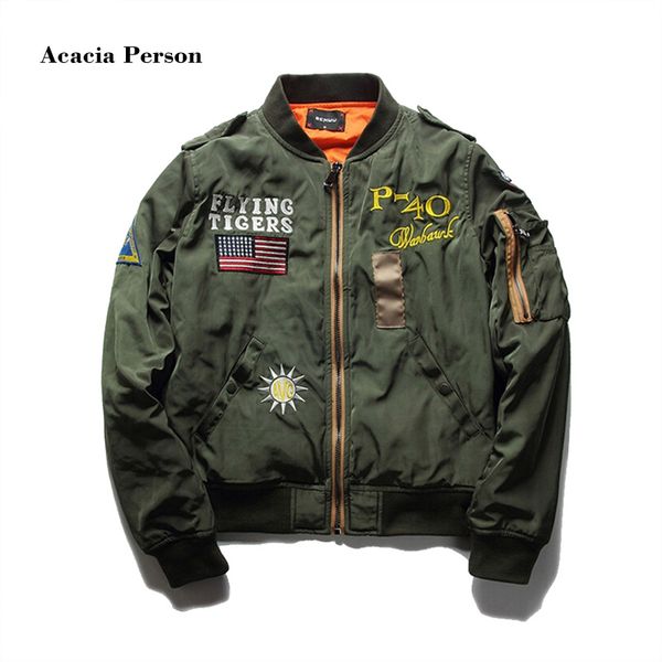 mens spring ma1 pilot bomber jacket thin army flying tigers cool baseball flight jacket plus size m-4xl, Black;brown
mens spring ma1 pilot bomber jacket thin army flying tigers cool baseball flight jacket plus size m-4xl, Black;brown