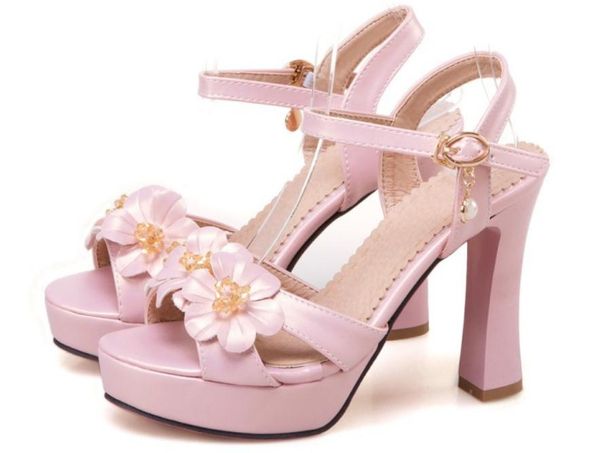 2019 flower women's sandals in summer with new style high heel coarse heel waterproof table @195, Black
2019 flower women's sandals in summer with new style high heel coarse heel waterproof table @195, Black