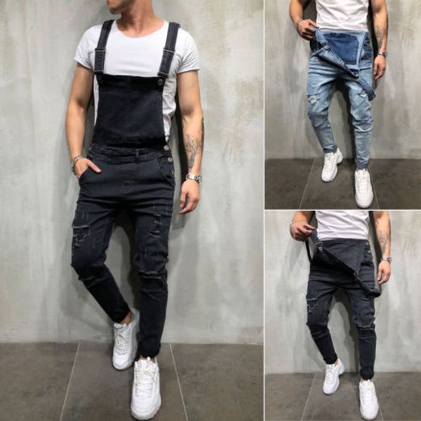 2019 new overall hole jean men distressed denim carpenter overalls bib jumpsuits moto biker winter autumn pants plus size s-3xl, Blue
2019 new overall hole jean men distressed denim carpenter overalls bib jumpsuits moto biker winter autumn pants plus size s-3xl, Blue
