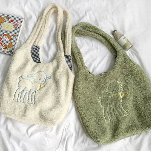 ins version 2020 new casual lambskin shoulder bag student cute sheep printed large capacity school bag emboridery hand
ins version 2020 new casual lambskin shoulder bag student cute sheep printed large capacity school bag emboridery hand