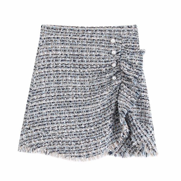 autumn 2019 women's clothing new retro high-waist pearl button twill miniskirt short fur-edged half-length skirt 08415211403, Black
autumn 2019 women's clothing new retro high-waist pearl button twill miniskirt short fur-edged half-length skirt 08415211403, Black