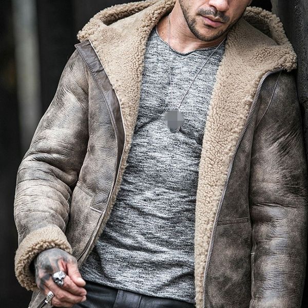 reversible two wear men genuine leather hooded windbreaker coat winter warm long sleeve sheepskin jacket plus size, Black
reversible two wear men genuine leather hooded windbreaker coat winter warm long sleeve sheepskin jacket plus size, Black