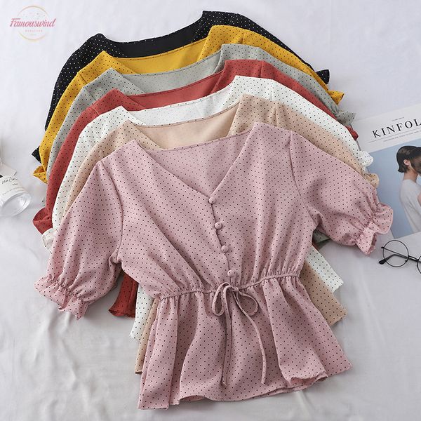 chic women chiffon shirt kawaii polka dot butterfly sleeve summer shirt 2020 korean casual v neck ladies button v neck lace up, White
chic women chiffon shirt kawaii polka dot butterfly sleeve summer shirt 2020 korean casual v neck ladies button v neck lace up, White