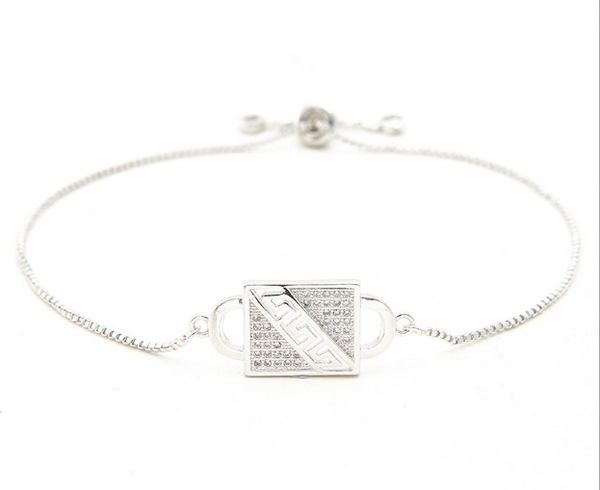 gold silver rose gold chain bracelet micro pave cz rope cubic zirconia adjusted macrame bracelet lock bangles gh34 lovers, Black
gold silver rose gold chain bracelet micro pave cz rope cubic zirconia adjusted macrame bracelet lock bangles gh34 lovers, Black