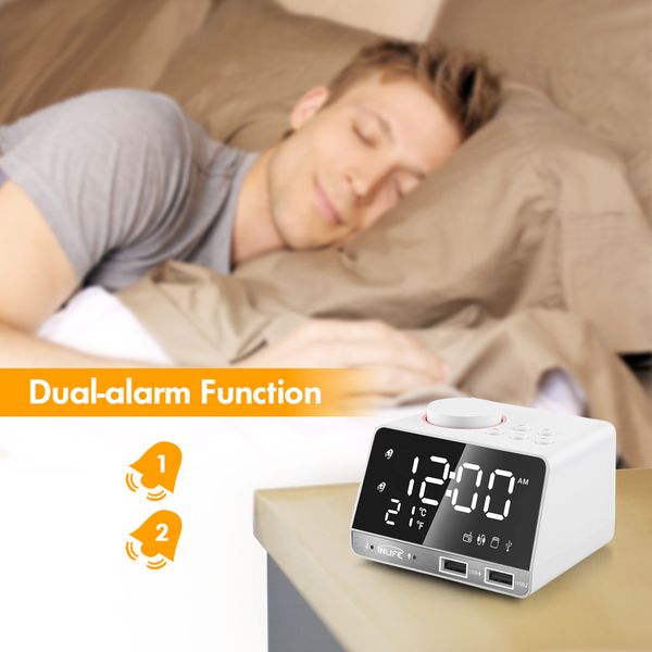 inlife k11 multifunctional alarm clock speaker fm radio bluetooth 4.2 with 2 usb ports usb ports snooze table clock home office
inlife k11 multifunctional alarm clock speaker fm radio bluetooth 4.2 with 2 usb ports usb ports snooze table clock home office