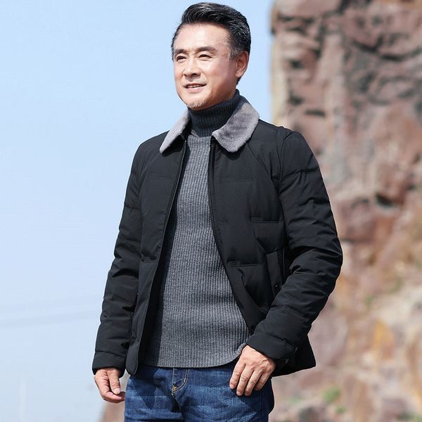 middle-aged men's winter down jacket 2019 new thick warm casual down outerwear dad winter large size light coat men jia480, Black
middle-aged men's winter down jacket 2019 new thick warm casual down outerwear dad winter large size light coat men jia480, Black