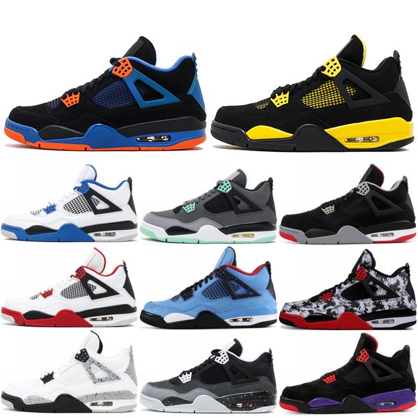 4 4s men designer basketball shoes oreo thunder cavs white cement royal blue pure money 4s classic sports sneakers us 7-13, White;red
4 4s men designer basketball shoes oreo thunder cavs white cement royal blue pure money 4s classic sports sneakers us 7-13, White;red