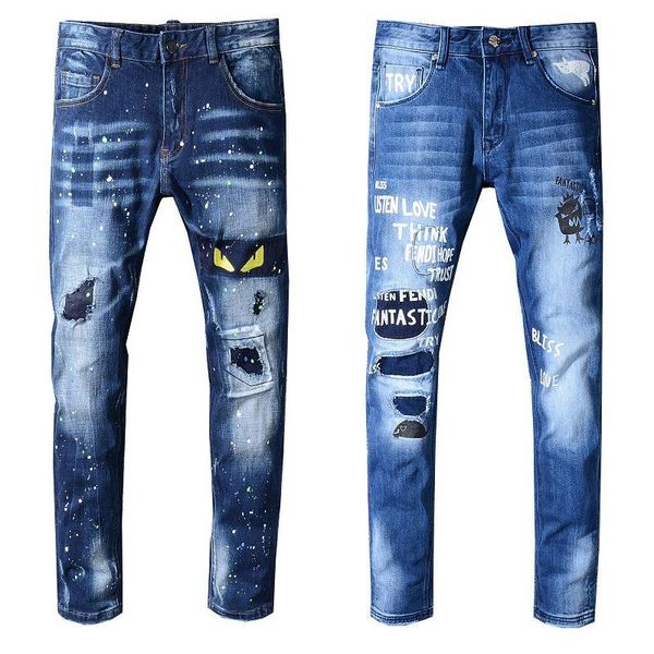 конструктор мужские джинсы ретро проблемные рваные джинсы slim fit мотоцикл байкер роскошная брюки денима джинсы осень моды марка мужские, Blue
конструктор мужские джинсы ретро проблемные рваные джинсы slim fit мотоцикл байкер роскошная брюки денима джинсы осень моды марка мужские, Blue