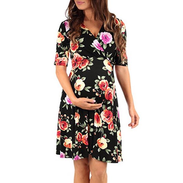 new style fashion women's dress maternity dress half sleeve v-neck pregnancy clothes nursing wrap, Black;gray
new style fashion women's dress maternity dress half sleeve v-neck pregnancy clothes nursing wrap, Black;gray