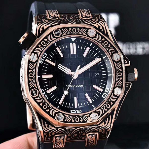 new high watch royal original oak watch sapphire mirror, new carved shell, male automatic mechanical watch.the classics cannot be missed, Slivery;brown
new high watch royal original oak watch sapphire mirror, new carved shell, male automatic mechanical watch.the classics cannot be missed, Slivery;brown