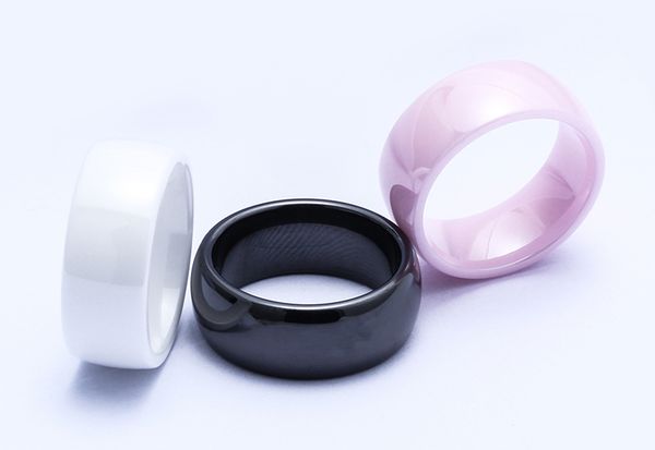 8mm black/white/pink ceramic ring trendy simple wedding band finger ring for women men romantic party jewelry anel, Silver
8mm black/white/pink ceramic ring trendy simple wedding band finger ring for women men romantic party jewelry anel, Silver