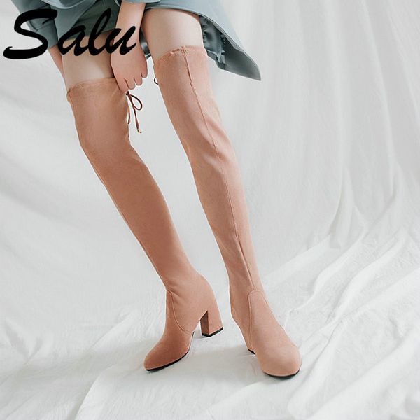 salu 2019 women over the knee high boots fashion winter shoes all match women boots big size 47 48, Black
salu 2019 women over the knee high boots fashion winter shoes all match women boots big size 47 48, Black