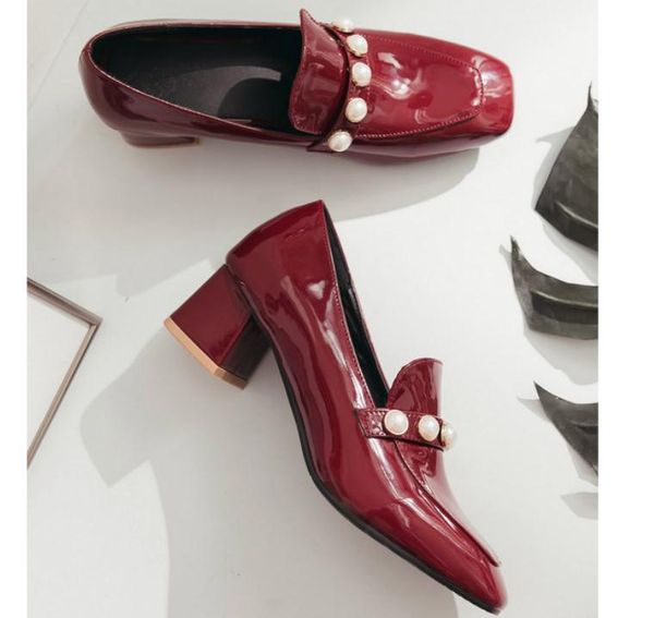 2019 women's shoes in spring and autumn with new style high heel coarse heel square head @118, Black
2019 women's shoes in spring and autumn with new style high heel coarse heel square head @118, Black