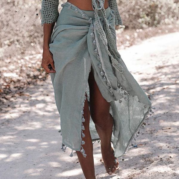 women beach cover up tassel wrap skirt bikinis swimwear solid summer beach wear chiffon wrap skirt, Blue;gray
women beach cover up tassel wrap skirt bikinis swimwear solid summer beach wear chiffon wrap skirt, Blue;gray