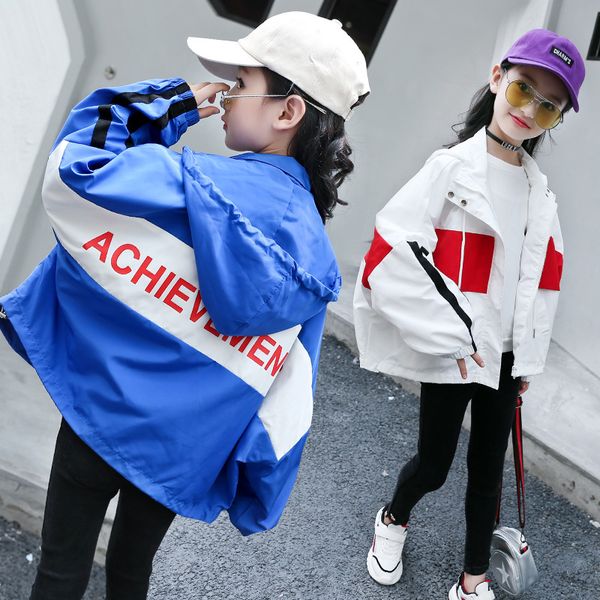 children outerwear jackets spring autumn kids windproof white hooded windbreaker clothes toddler girls school uniform coat, Blue;gray
children outerwear jackets spring autumn kids windproof white hooded windbreaker clothes toddler girls school uniform coat, Blue;gray