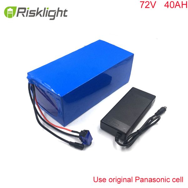Image of 7000w Electric Bike Lithium Ion Battery 72v 40ah charger battery lithium 72v 5000w e bike battery For Panasonic cell
