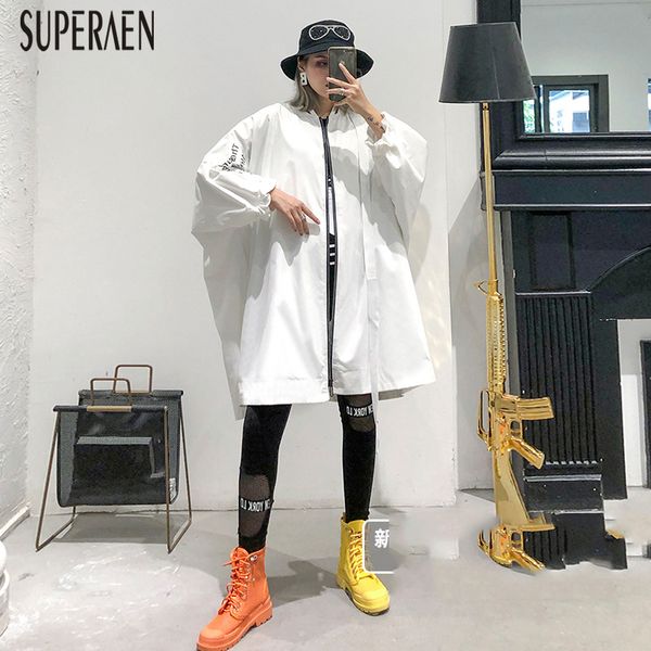 superaen europe windbreaker female 2019 spring and autumn wild loose pluz size trench coat for women wild zipper women clothing, Tan;black
superaen europe windbreaker female 2019 spring and autumn wild loose pluz size trench coat for women wild zipper women clothing, Tan;black