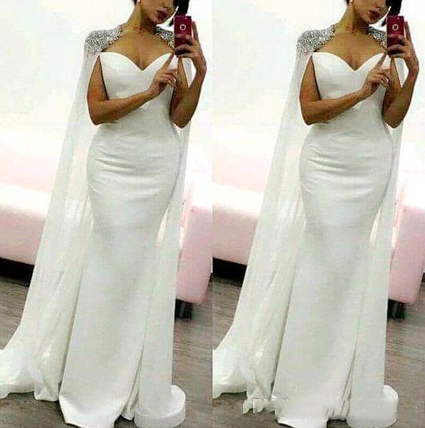 2019 arabic evening dresses white long prom gowns with watteau beading shoulder sheath pageant formal evening dress for specialoccasion, Black
2019 arabic evening dresses white long prom gowns with watteau beading shoulder sheath pageant formal evening dress for specialoccasion, Black