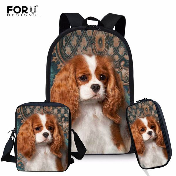 forudesigns children school bags for girls cavalier king charles spaniel 3pcs/set backpack kids book bags pencil case mochila
forudesigns children school bags for girls cavalier king charles spaniel 3pcs/set backpack kids book bags pencil case mochila