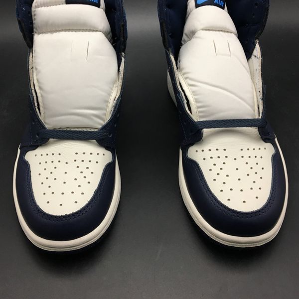 air 1 high og unc obsidian 555088-140 blue white men kicks basketball sports shoes sneakers trainers with original box, Black;white
air 1 high og unc obsidian 555088-140 blue white men kicks basketball sports shoes sneakers trainers with original box, Black;white