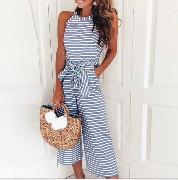 februaryfrost women's fashion summer sleeveless stripes jumpsuits wide leg jumpsuit loose casual romper plus size, Black;white
februaryfrost women's fashion summer sleeveless stripes jumpsuits wide leg jumpsuit loose casual romper plus size, Black;white