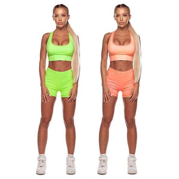 high-elastic women's yoga set fluorescent color vest shorts wear for leisure sports fitness exercises jogging climbing hiking, White;red
high-elastic women's yoga set fluorescent color vest shorts wear for leisure sports fitness exercises jogging climbing hiking, White;red