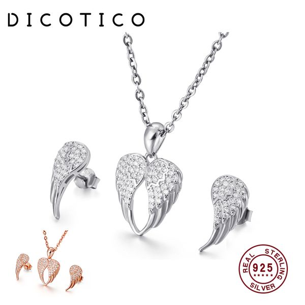 dicotico real 925 sterling silver angel wings jewelry sets for women bohemia femme zircon necklaces & earrings wedding gifts, Black
dicotico real 925 sterling silver angel wings jewelry sets for women bohemia femme zircon necklaces & earrings wedding gifts, Black