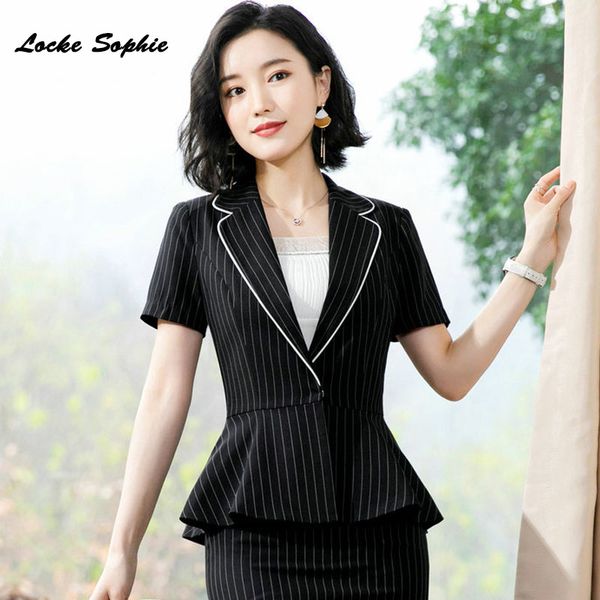 women's suits & blazers 1pcs women plus size coats 2021 summer cotton blend short sleeve stripe small jackets ladies skinny, White;black
women's suits & blazers 1pcs women plus size coats 2021 summer cotton blend short sleeve stripe small jackets ladies skinny, White;black