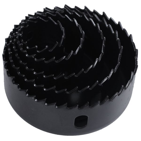 8pc down lights hole cutter saw holesaw kit set black 
8pc down lights hole cutter saw holesaw kit set black