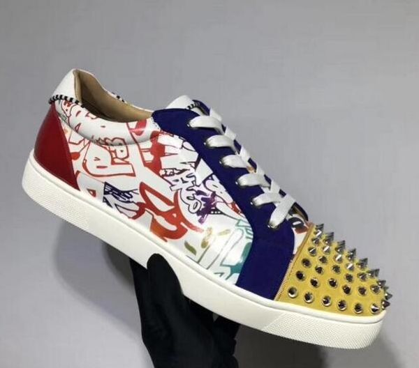 lace up сезон отпечатано лакированной кожи младшие отдых flats женщины, мужчины с низким верхом red bottom кроссовки обувь мода люкс повседн, Black
lace up сезон отпечатано лакированной кожи младшие отдых flats женщины, мужчины с низким верхом red bottom кроссовки обувь мода люкс повседн, Black