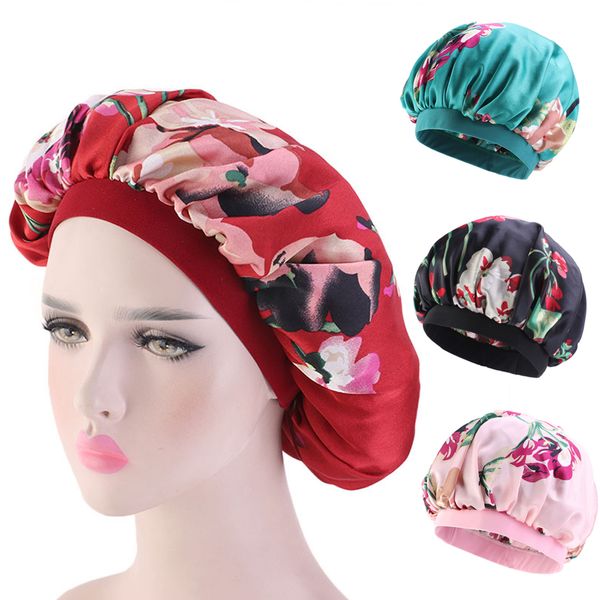women chemo sleeping cap accessories printed hair loss soft satin night hat protection breathable bonnet decoration salon, Blue;gray
women chemo sleeping cap accessories printed hair loss soft satin night hat protection breathable bonnet decoration salon, Blue;gray