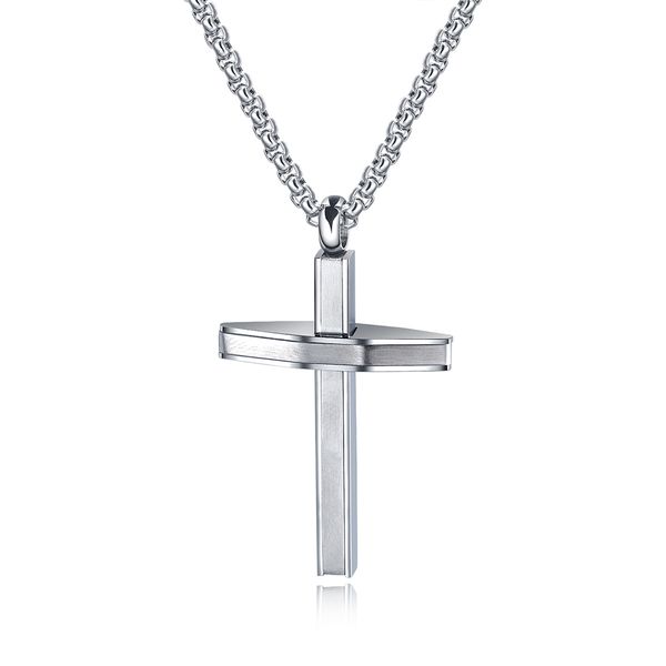 classic men's cross pendant necklace 316l stainless steel necklace jewelry christian pendant men women gift, Silver
classic men's cross pendant necklace 316l stainless steel necklace jewelry christian pendant men women gift, Silver
