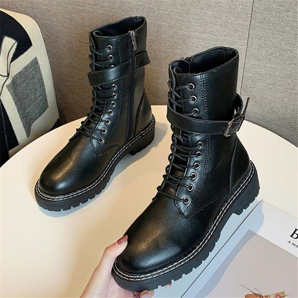 agutzm 2019 new buckle winter motorcycle boots women lacing round toe platform ankle boots low heel ankle women shoes a367, Black
agutzm 2019 new buckle winter motorcycle boots women lacing round toe platform ankle boots low heel ankle women shoes a367, Black