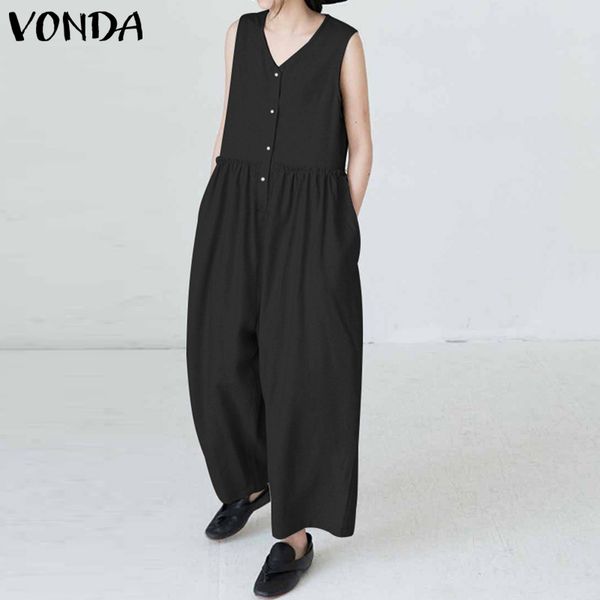 vonda rompers womens jumpsuit sleeveless summer 2019 casual loose pockets cotton playsuit vintage solid overalls plus size s-5xl, Black;white
vonda rompers womens jumpsuit sleeveless summer 2019 casual loose pockets cotton playsuit vintage solid overalls plus size s-5xl, Black;white