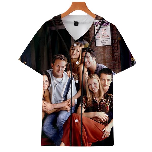 2019 friends 3d print summer baseball shirts fashion short sleeve casual streetwear clothes cosplay, White;black
2019 friends 3d print summer baseball shirts fashion short sleeve casual streetwear clothes cosplay, White;black
