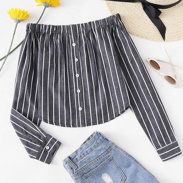 women shirt long sleeves for office work and blouses female autumn shirts women blusa feminina slash neck striped, White
women shirt long sleeves for office work and blouses female autumn shirts women blusa feminina slash neck striped, White