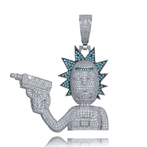 fashion-gold bling diamond persanalized punk style man with pistol cartoon necklace chain for men cz cubic zirconia jewelry gifts for guys, Silver
fashion-gold bling diamond persanalized punk style man with pistol cartoon necklace chain for men cz cubic zirconia jewelry gifts for guys, Silver