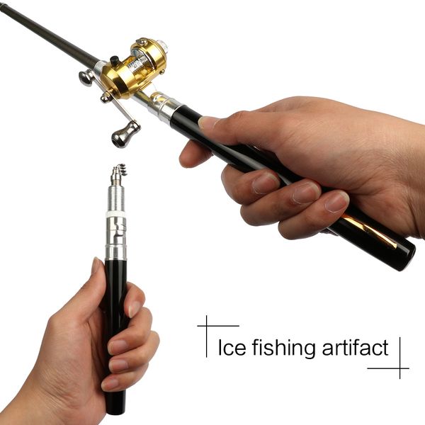 outdoor mini portable pocket fishing pen shape pole aluminum alloy fishing rod pole + reel wheel 1pc adjustable d35
outdoor mini portable pocket fishing pen shape pole aluminum alloy fishing rod pole + reel wheel 1pc adjustable d35