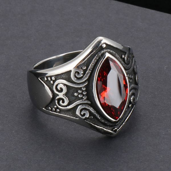 vintage finger ring men with red white stone 316l stainless steel male jewelry party band rings man birthday gifts for boyfriend, Silver
vintage finger ring men with red white stone 316l stainless steel male jewelry party band rings man birthday gifts for boyfriend, Silver