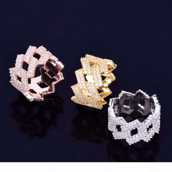 2019 new miami cuban chain men's ring gold silver iced out full zircon hip hop ring rock jewelry, Golden;silver
2019 new miami cuban chain men's ring gold silver iced out full zircon hip hop ring rock jewelry, Golden;silver