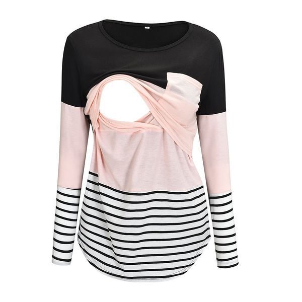 pregnancy women blouse maternity clothes long sleeve striped nursing t-shirt for breastfeeding vetement femme#guahao, White
pregnancy women blouse maternity clothes long sleeve striped nursing t-shirt for breastfeeding vetement femme#guahao, White