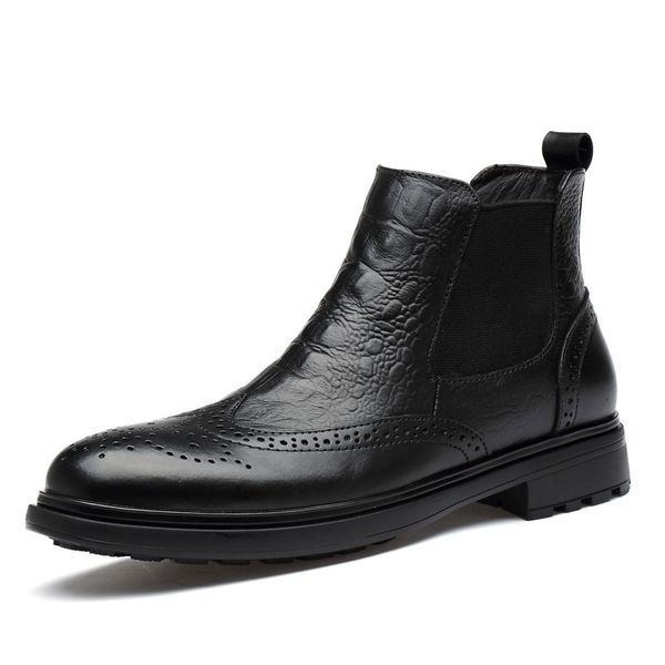 man winter boots fur warm male leather shoes design alligator men's dress boot genuine leather handmade, Black
man winter boots fur warm male leather shoes design alligator men's dress boot genuine leather handmade, Black