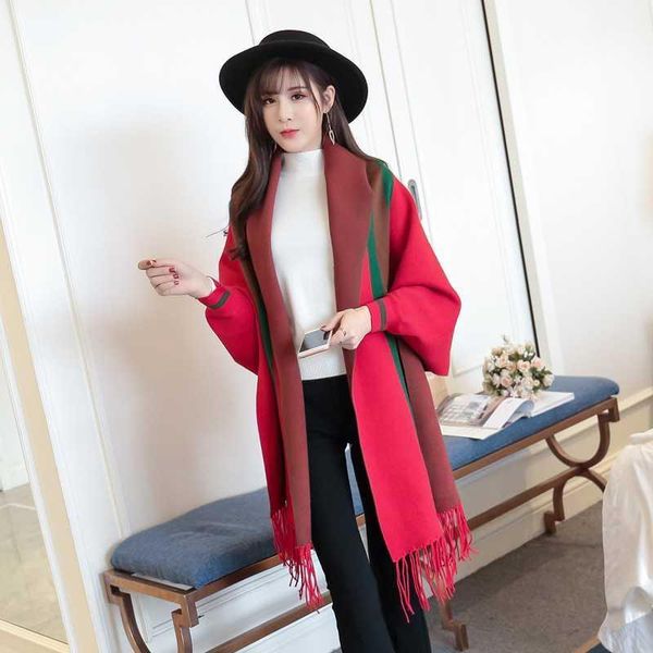 2020 spring new sweater women winter plus size loose fringe shawl cape coat fashion knitted bat shirt striped scarf shawl, White;black
2020 spring new sweater women winter plus size loose fringe shawl cape coat fashion knitted bat shirt striped scarf shawl, White;black
