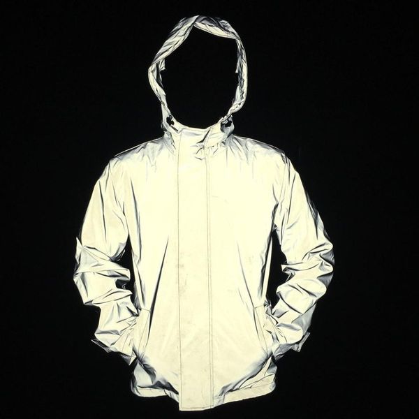 men and women's night full reflective sportswear spring shiny hooded jacket running hip-hop exercise windbreaker riding coat, Black;red
men and women's night full reflective sportswear spring shiny hooded jacket running hip-hop exercise windbreaker riding coat, Black;red
