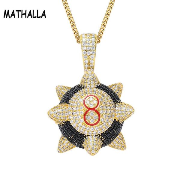 mathalla charm meteor hammer snumber 8 pendants with tennis chain copper material cubic zirconia hip hop jewelry gift, Silver
mathalla charm meteor hammer snumber 8 pendants with tennis chain copper material cubic zirconia hip hop jewelry gift, Silver