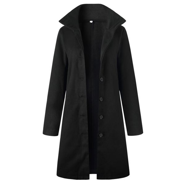 casual button wool & blends coat women long sleeve turn-down collar outwear jacket casual autumn winter elegant overcoat, Black
casual button wool & blends coat women long sleeve turn-down collar outwear jacket casual autumn winter elegant overcoat, Black