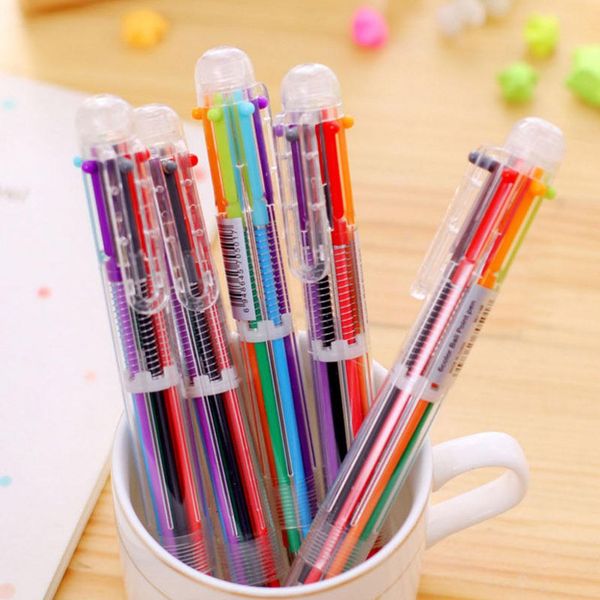 new arrival novelty multicolor ballpoint pen multifunction 6 in1 colorful stationery creative school supplies 10pcs, Blue;orange
new arrival novelty multicolor ballpoint pen multifunction 6 in1 colorful stationery creative school supplies 10pcs, Blue;orange