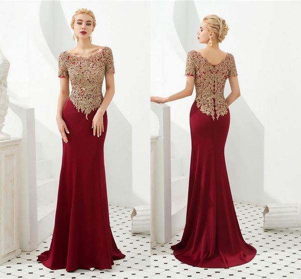 burgundy lace appliqued mermaid prom dresses vintage short sleeves evening formal party gown bridesmaid mother of the bride dress cps1296, Black;red
burgundy lace appliqued mermaid prom dresses vintage short sleeves evening formal party gown bridesmaid mother of the bride dress cps1296, Black;red